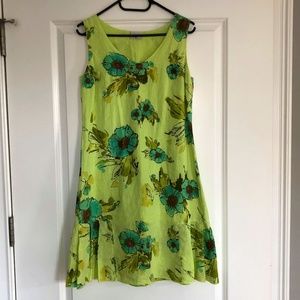 Almost new lined linen summer dress, XS